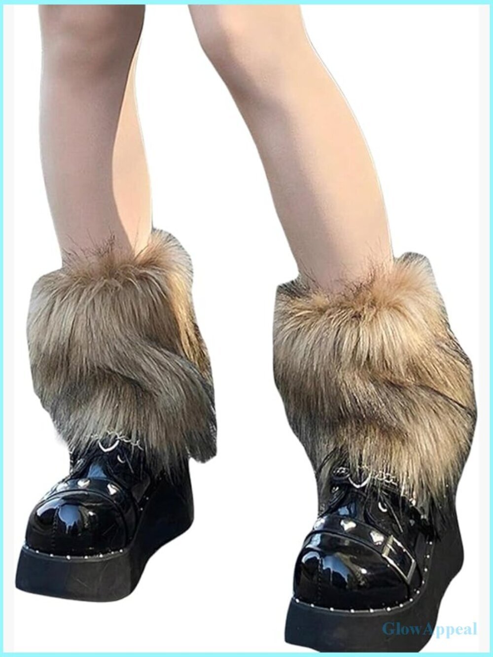 Faux Fur Ankle Leg Warmers Fuzzy Cuffs Winter Cuff Covers